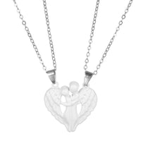 Personalized Couple Necklace Magnetic Matching Angel Necklaces for Couples Valentine's Gift for Lover - Coolpeacock