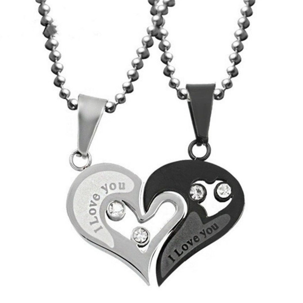 Personalized Couple Necklace Matching Cordate Necklaces for Couples Valentine's Gift for Lover - Coolpeacock