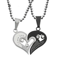 Personalized Couple Necklace Matching Cordate Necklaces for Couples Valentine's Gift for Lover - Coolpeacock