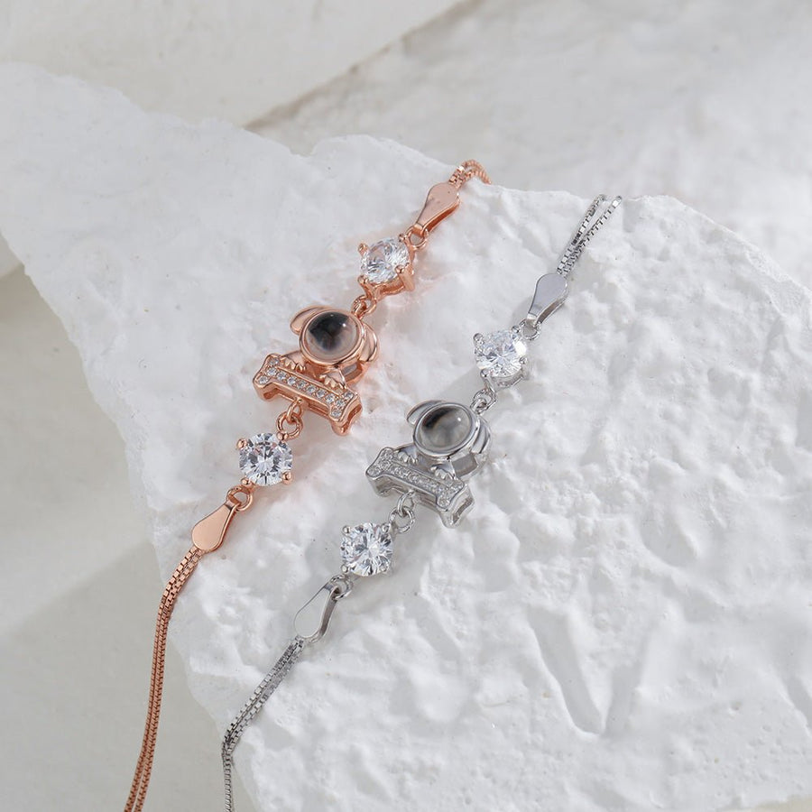 Personalized Dog Pendant Photo Projection Bracelet 925 Sterling Silver - Coolpeacock