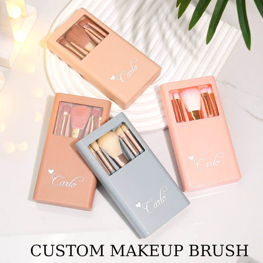 Personalized Engraved Makeup Brush Set – Customizable Beauty Essentials for Flawless Application - Coolpeacock
