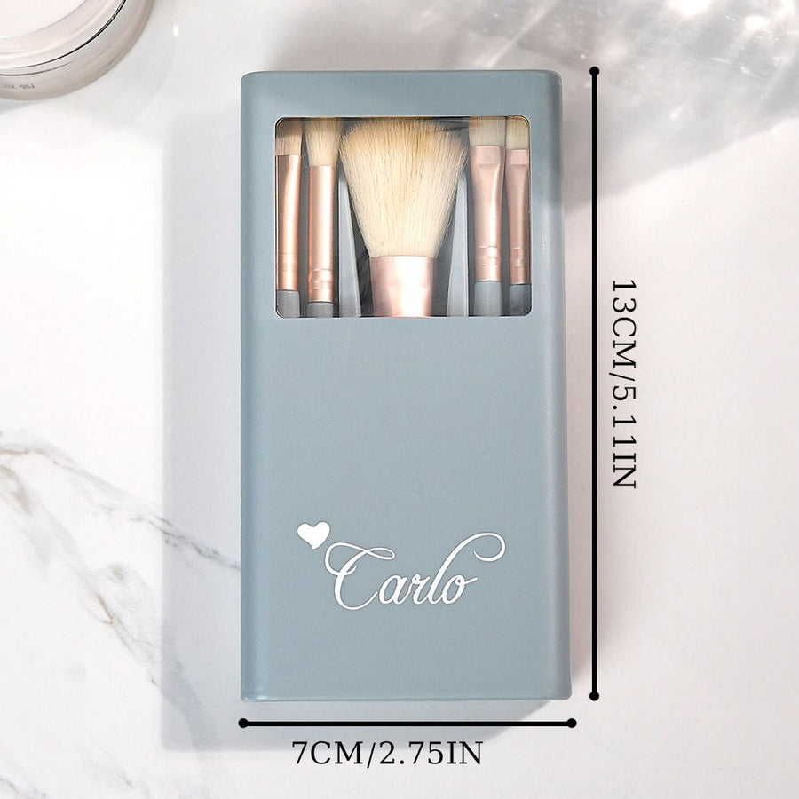Personalized Engraved Makeup Brush Set – Customizable Beauty Essentials for Flawless Application - Coolpeacock