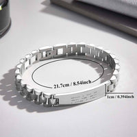 Personalized Engraved Morse Code Men Bracelet Birthday Anniversary Gift for Him - Coolpeacock