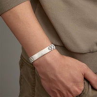 Personalized Engraved Morse Code Men Bracelet Birthday Anniversary Gift for Him - Coolpeacock