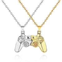 Personalized Magnetic Pendant Necklace with Engraved Initials Gift for Couple - Coolpeacock