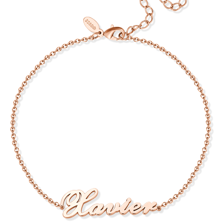 Personalized Name Anklet Sterling Silver - Coolpeacock