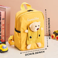 Personalized Name Embroidery Backpack Custom Bear Backpack School Bags Gift for Kids - Coolpeacock