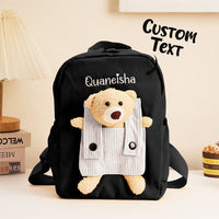 Personalized Name Embroidery Backpack Custom Bear Backpack School Bags Gift for Kids - Coolpeacock