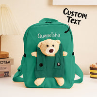 Personalized Name Embroidery Backpack Custom Bear Backpack School Bags Gift for Kids - Coolpeacock