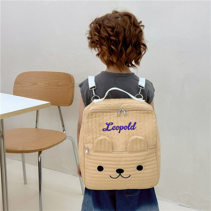 Personalized Name Embroidery Backpack Custom School Bags Gift for Kids - Coolpeacock