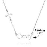 Personalized Name Necklace Cross Religious Jewelry Baptism Birthday Gift for Her - Coolpeacock