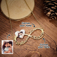Personalized Name Necklace Custom Infinity Necklace Anniversary Wedding Gift for Her - Coolpeacock