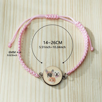 Personalized Pet Portrait Adjustable Braided Bracelet Birthday Gift for Pet Lover - Coolpeacock