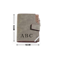Personalized Photo Men's Foldable Leather Wallet with Text Father's Day Birthday Gift for Him - Coolpeacock