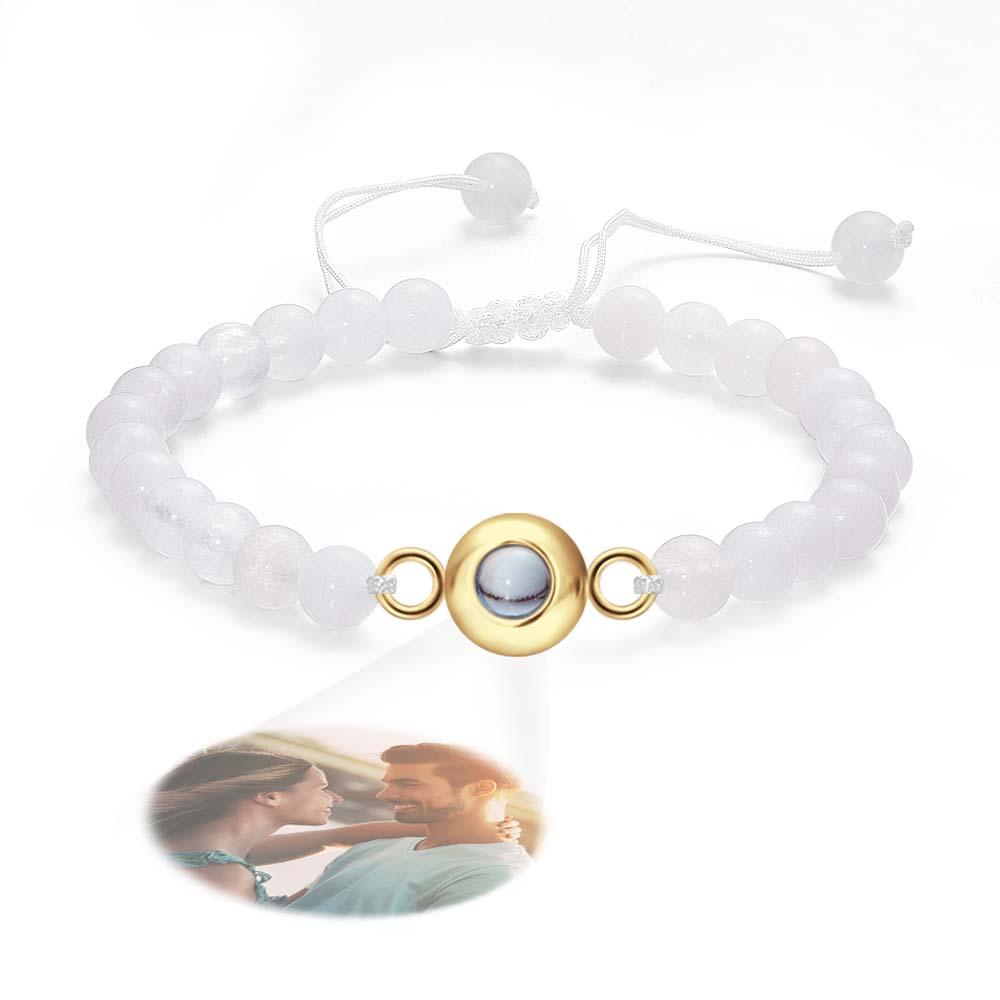 Personalized Photo Projection Beads Bracelet Elegant Gift For Her - Coolpeacock