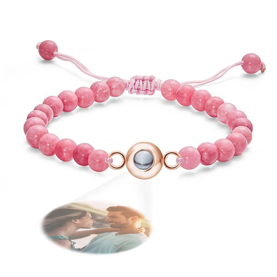 Personalized Photo Projection Beads Bracelet Elegant Gift For Her - Coolpeacock