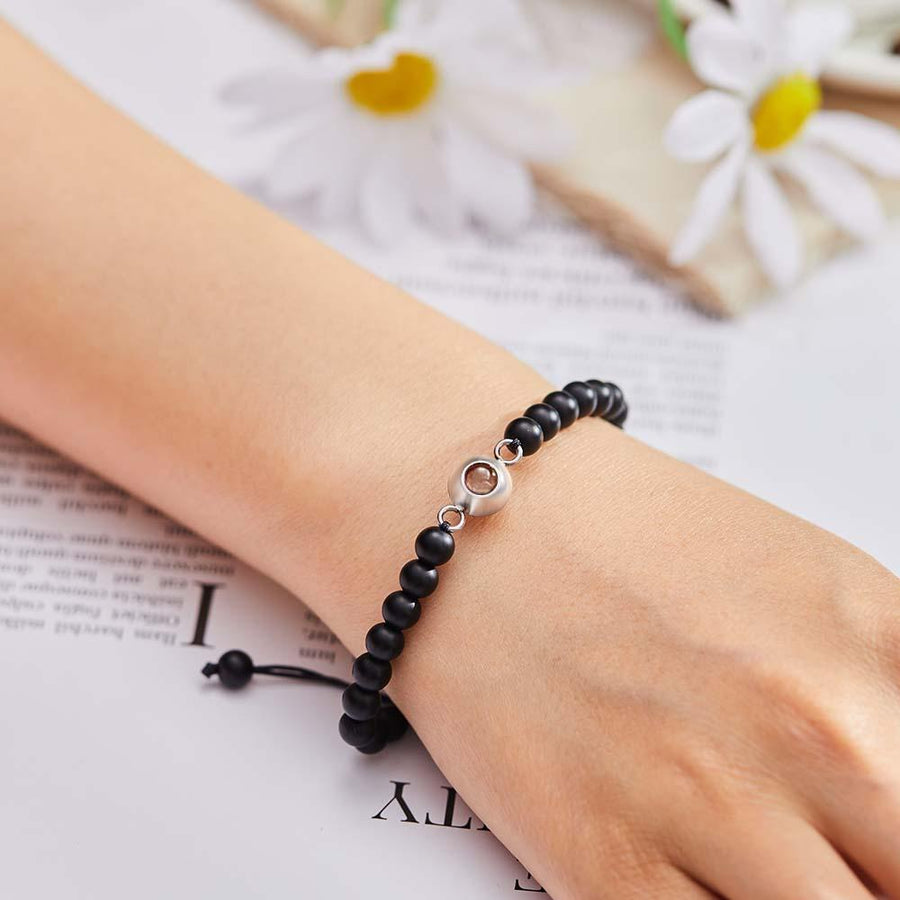 Personalized Photo Projection Beads Bracelet Elegant Gift For Her - Coolpeacock