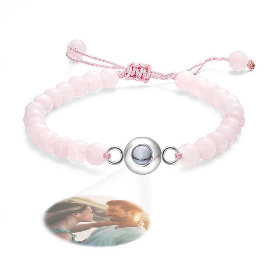 Personalized Photo Projection Beads Bracelet Elegant Gift For Her - Coolpeacock