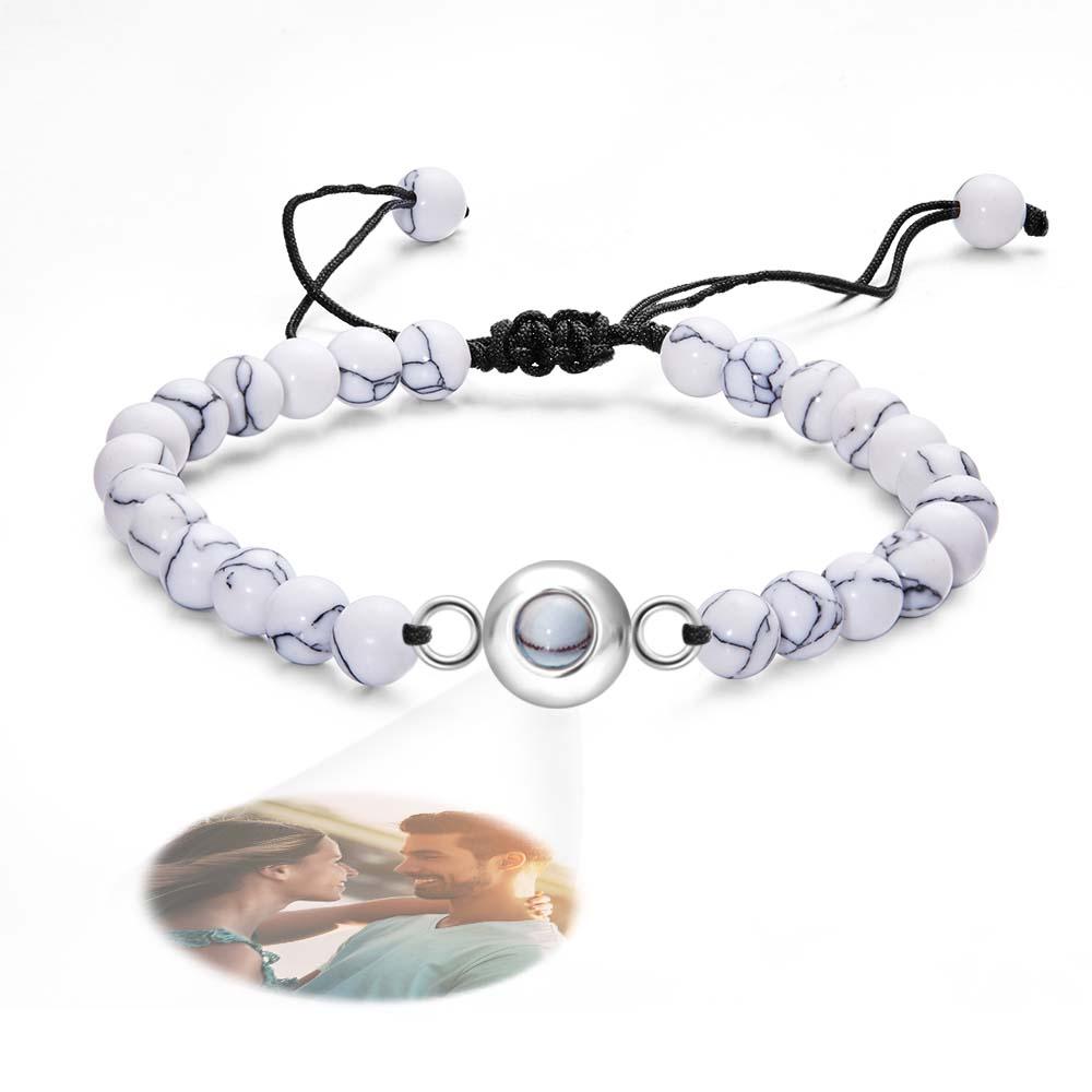 Personalized Photo Projection Beads Bracelet Elegant Gift For Her - Coolpeacock