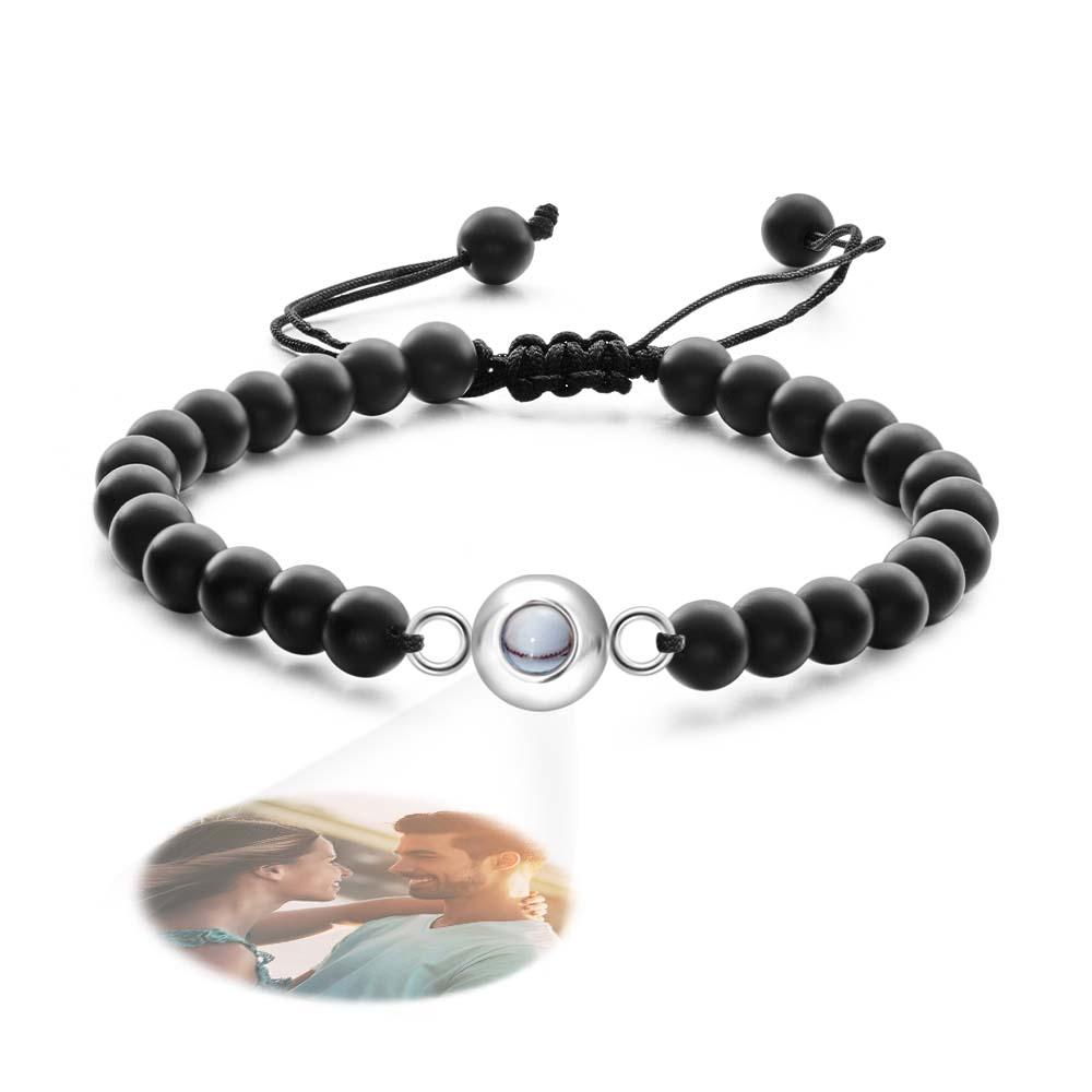 Personalized Photo Projection Beads Bracelet Elegant Gift For Her - Coolpeacock