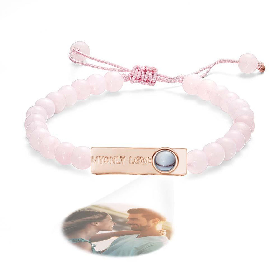 Personalized Photo Projection Beads Bracelet My Only Love Creative Gift For Her - Coolpeacock