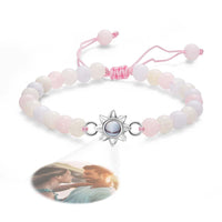 Personalized Photo Projection Beads Bracelet With Sunflower Creative Gift For Her - Coolpeacock