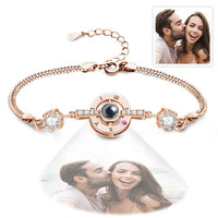 Personalized Photo Projection Bracelet Roman Numerals Elegant Bracelet For Her - Coolpeacock
