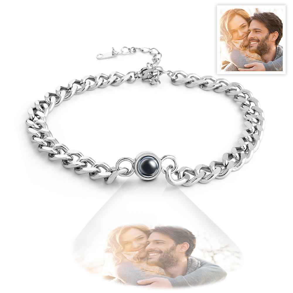 Personalized Photo Projection Bracelet Vintage Bracelet Jewelry Anniversary Gift For Him Father's Day Gift - Coolpeacock