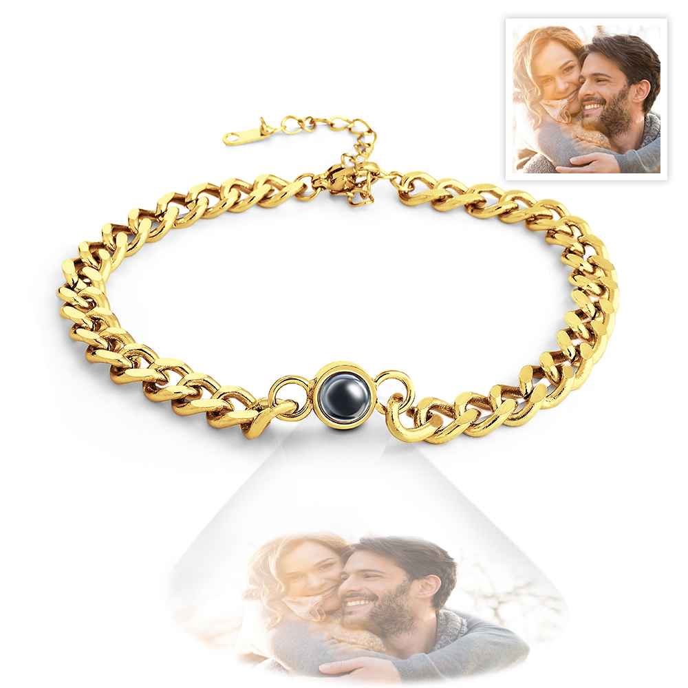 Personalized Photo Projection Bracelet Vintage Bracelet Jewelry Anniversary Gift For Him Father's Day Gift - Coolpeacock
