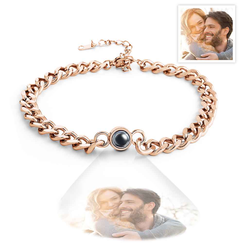 Personalized Photo Projection Bracelet Vintage Bracelet Jewelry Anniversary Gift For Him Father's Day Gift - Coolpeacock