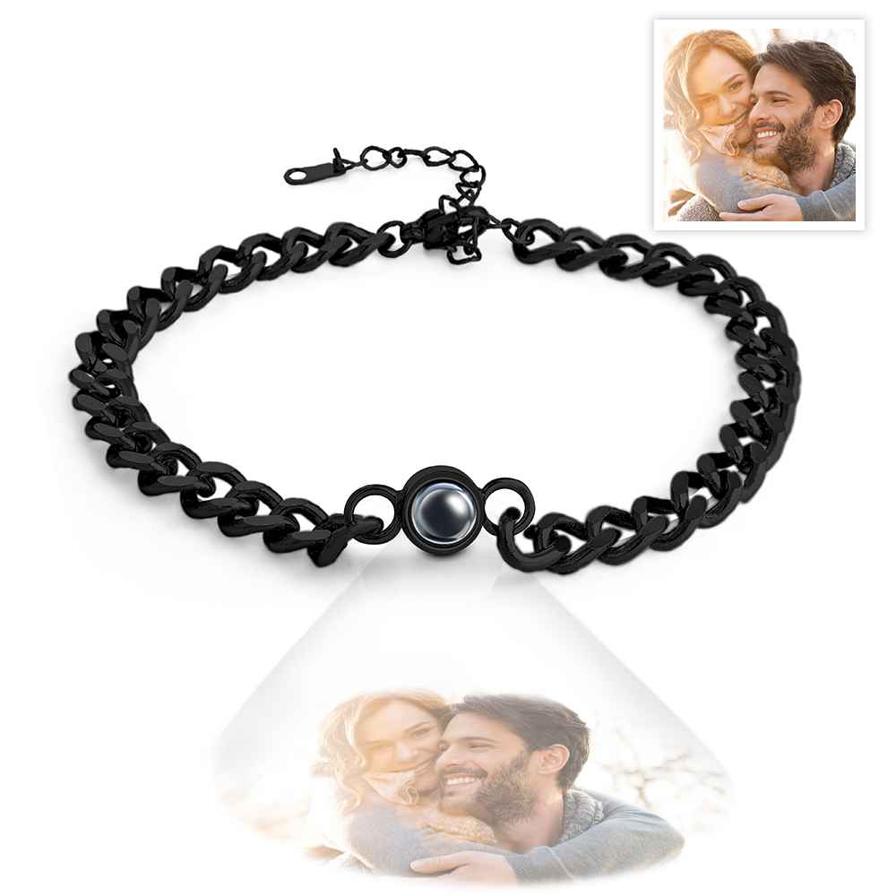 Personalized Photo Projection Bracelet Vintage Bracelet Jewelry Anniversary Gift For Him Father's Day Gift - Coolpeacock