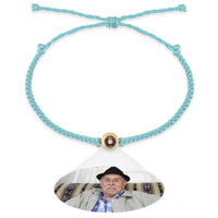 Personalized Photo Projection Couple Bracelet Braided Black Rope Bracelet Gift for Parents and Grandparents - Coolpeacock