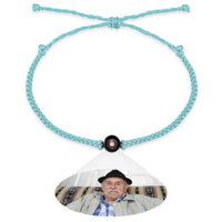 Personalized Photo Projection Couple Bracelet Braided Black Rope Bracelet Gift for Parents and Grandparents - Coolpeacock