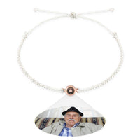 Personalized Photo Projection Couple Bracelet Braided Black Rope Bracelet Gift for Parents and Grandparents - Coolpeacock