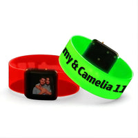 Personalized Photo & Text Glow Bracelets with Photo LED Bracelets Party Supplies for Wedding Birthdays Concerts - Coolpeacock