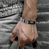 Personalized Scannable Music Code Mens Bracelet - Coolpeacock