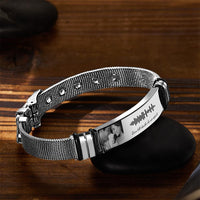 Personalized Scannable Music Code Mens Bracelet - Coolpeacock