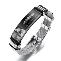 Personalized Scannable Music Code Mens Bracelet - Coolpeacock