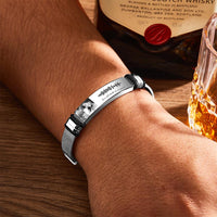 Personalized Scannable Music Code Mens Bracelet - Coolpeacock