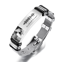 Personalized Scannable Music Code Mens Bracelet - Coolpeacock