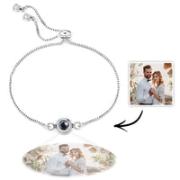 Photo Projection Bracelet Personalized Adjustable Bracelet Sweet Cool Anniversary Gift for Her - Coolpeacock