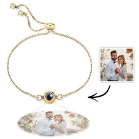 Photo Projection Bracelet Personalized Adjustable Bracelet Sweet Cool Anniversary Gift for Her - Coolpeacock