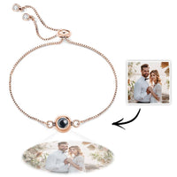 Photo Projection Bracelet Personalized Adjustable Bracelet Sweet Cool Anniversary Gift for Her - Coolpeacock