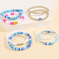Preppy Bracelets Set Soft Clay Bohemian Layering Bracelets Jewelry for Her - Coolpeacock