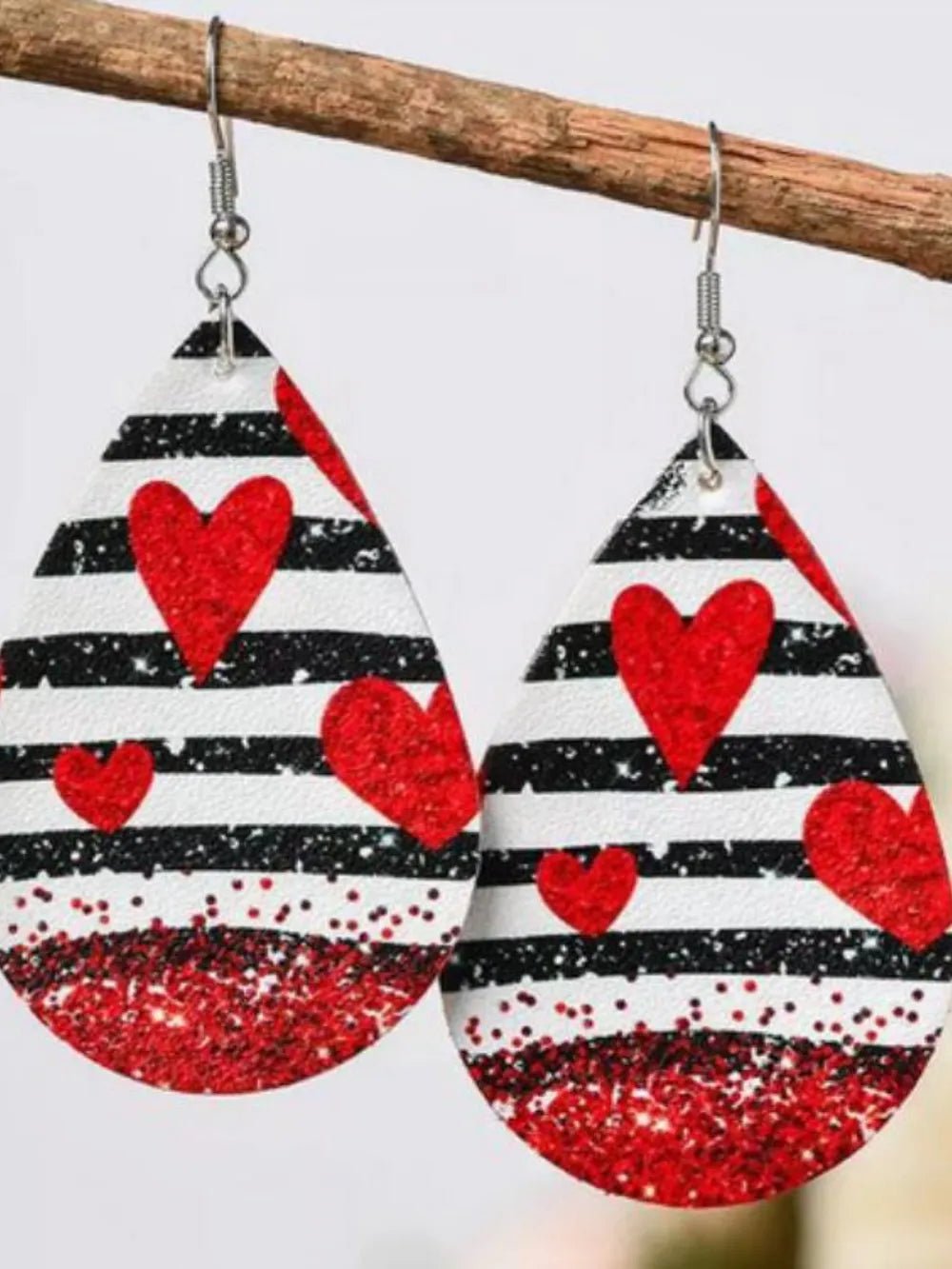 Printed PU Leather Dangle Earrings - Coolpeacock