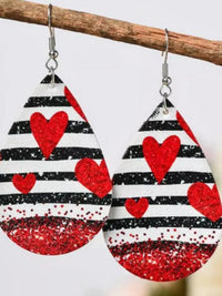 Printed PU Leather Dangle Earrings - Coolpeacock