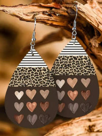 Printed PU Leather Dangle Earrings - Coolpeacock