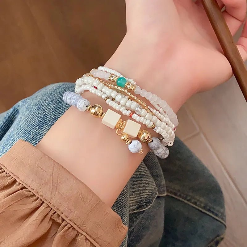 Resin Rice Bead Bracelet - Coolpeacock