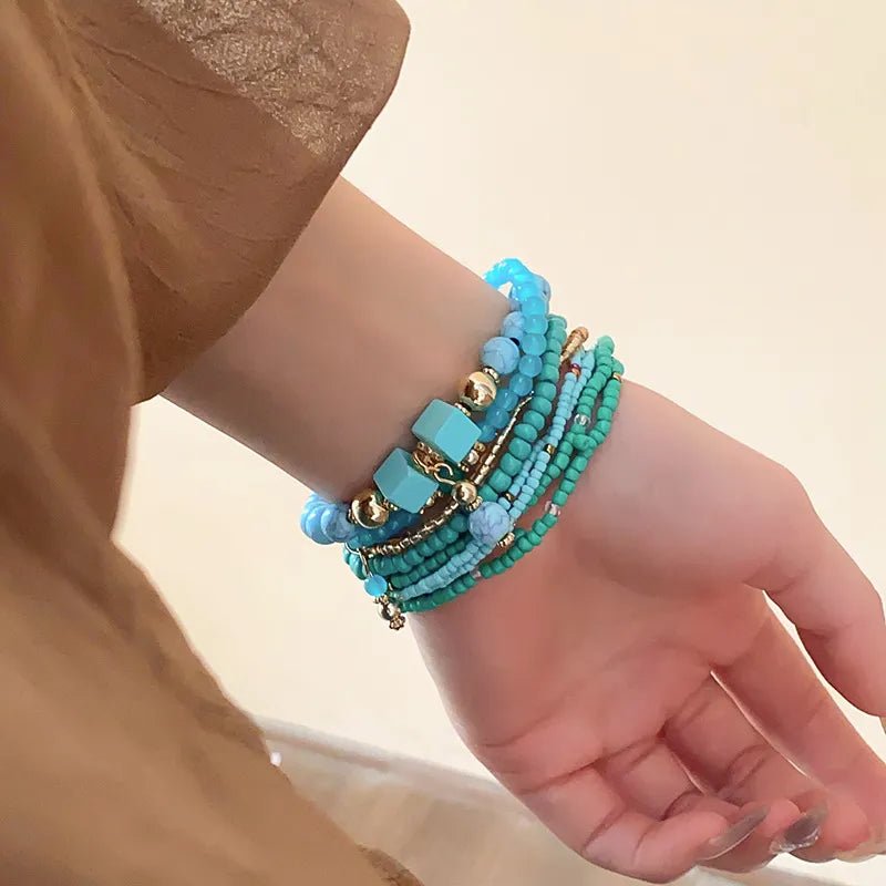 Resin Rice Bead Bracelet - Coolpeacock