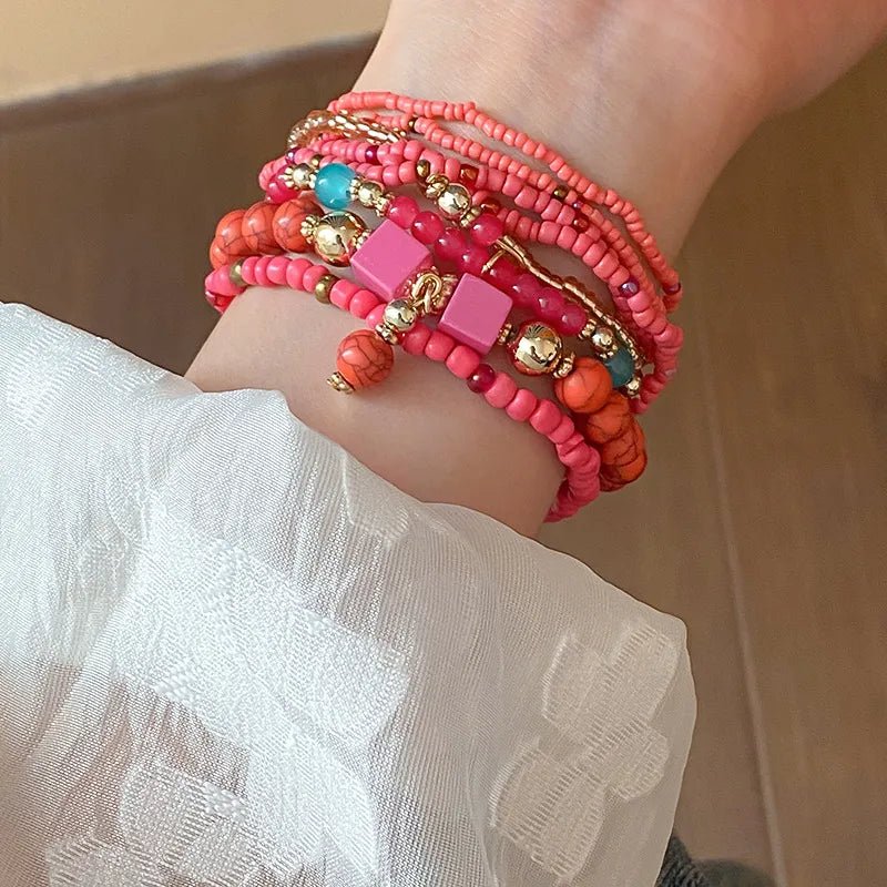 Resin Rice Bead Bracelet - Coolpeacock